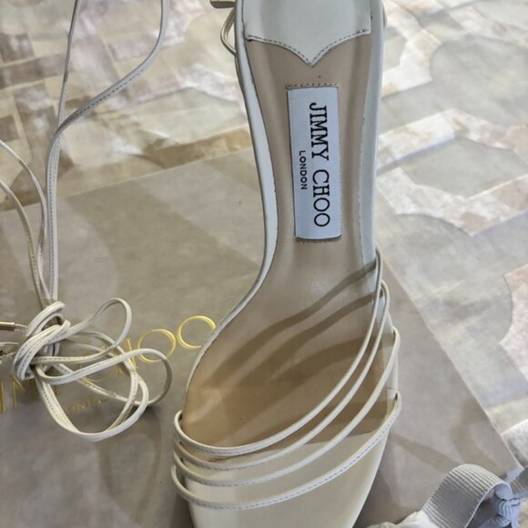 Jimmy Choo Anita Ivory Leather Shoes in original bag/box - Picture 4 of 9